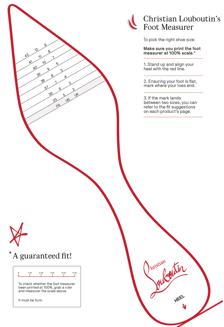 Christian Louboutin Size Guide