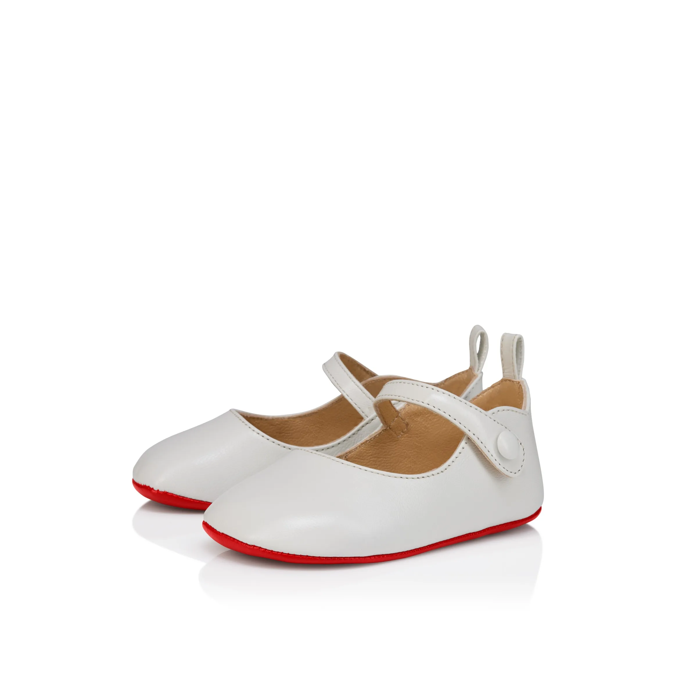Christian Louboutin Baby Love Chick – Ballerinas – Lamb nappa leather – Bianco – Baby - Baby & toddler shoes - front view