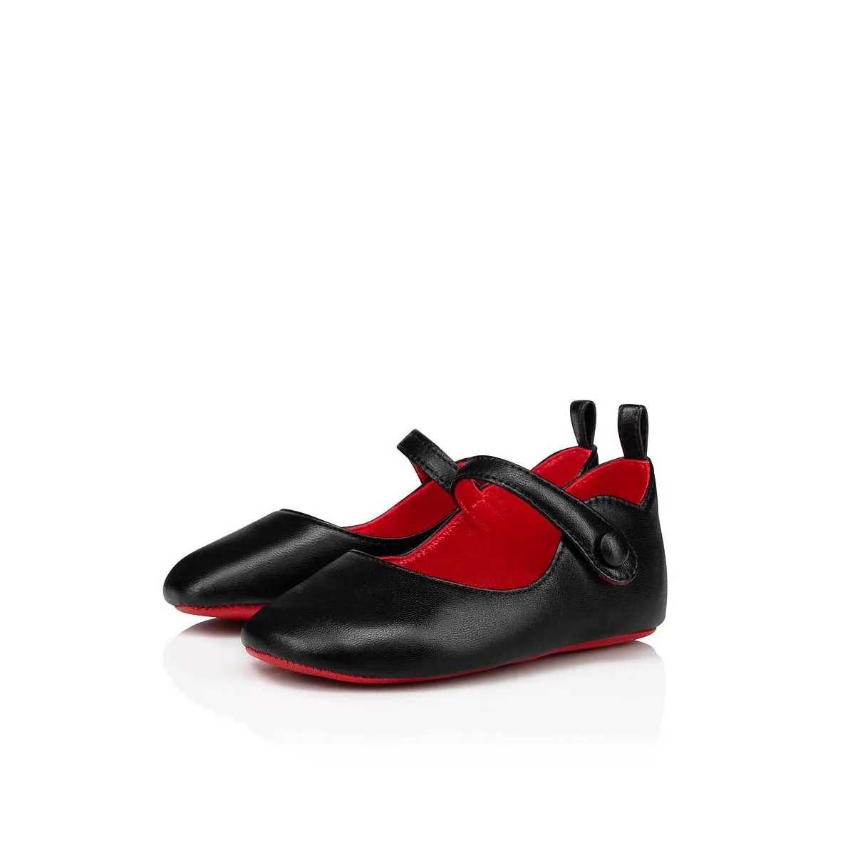 Christian Louboutin Baby Love Chick – Ballerinas – Lamb nappa leather – Black – Baby - Baby & toddler shoes - front view