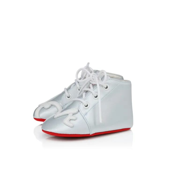 Christian Louboutin Baby Love – Derbies – Crepe satin – Pastel Blue – Baby - Baby & toddler shoes - front view