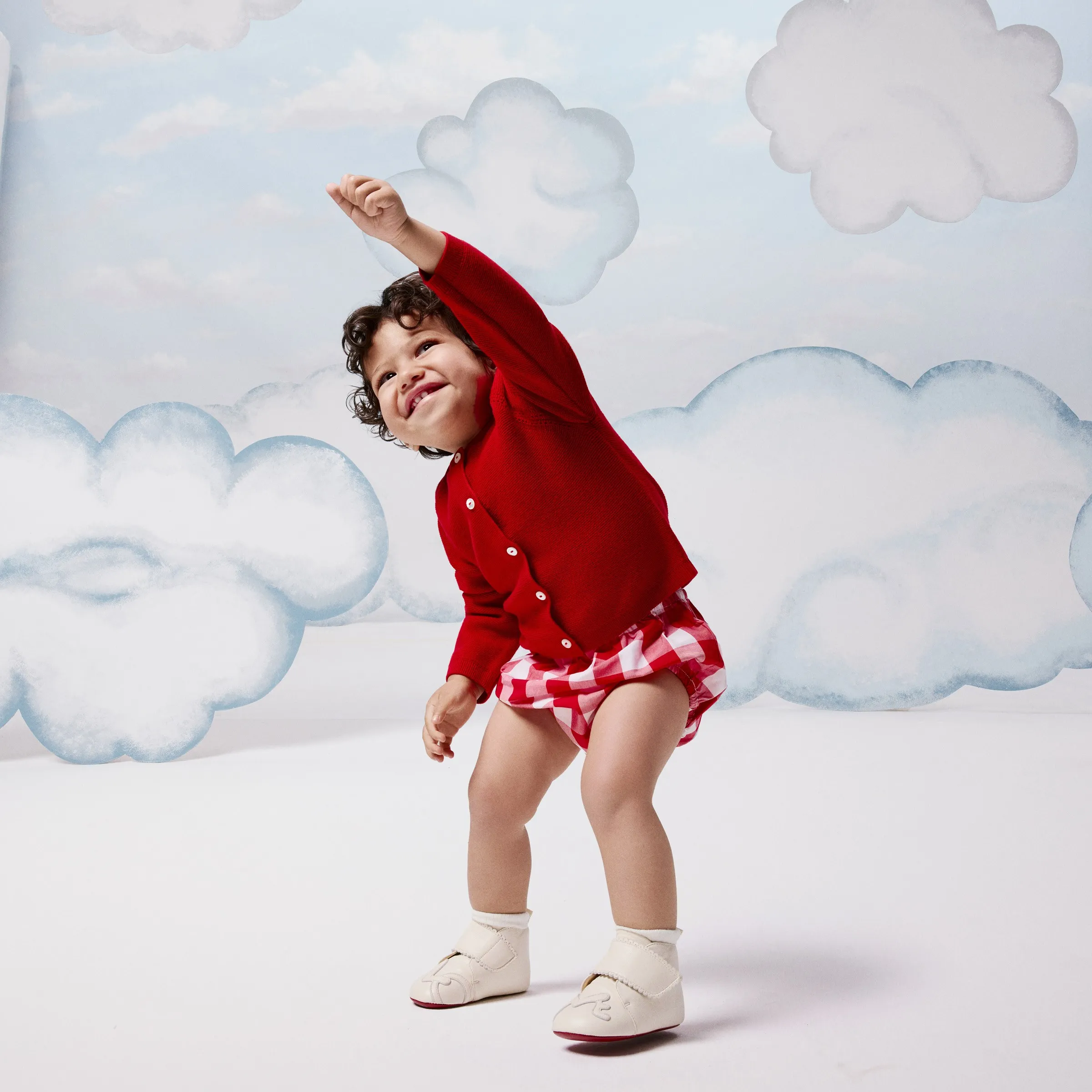 Christian Louboutin Easy Baby Love – Derbies – Lamb nappa leather – Suzuran – Baby - Baby & toddler shoes - front view