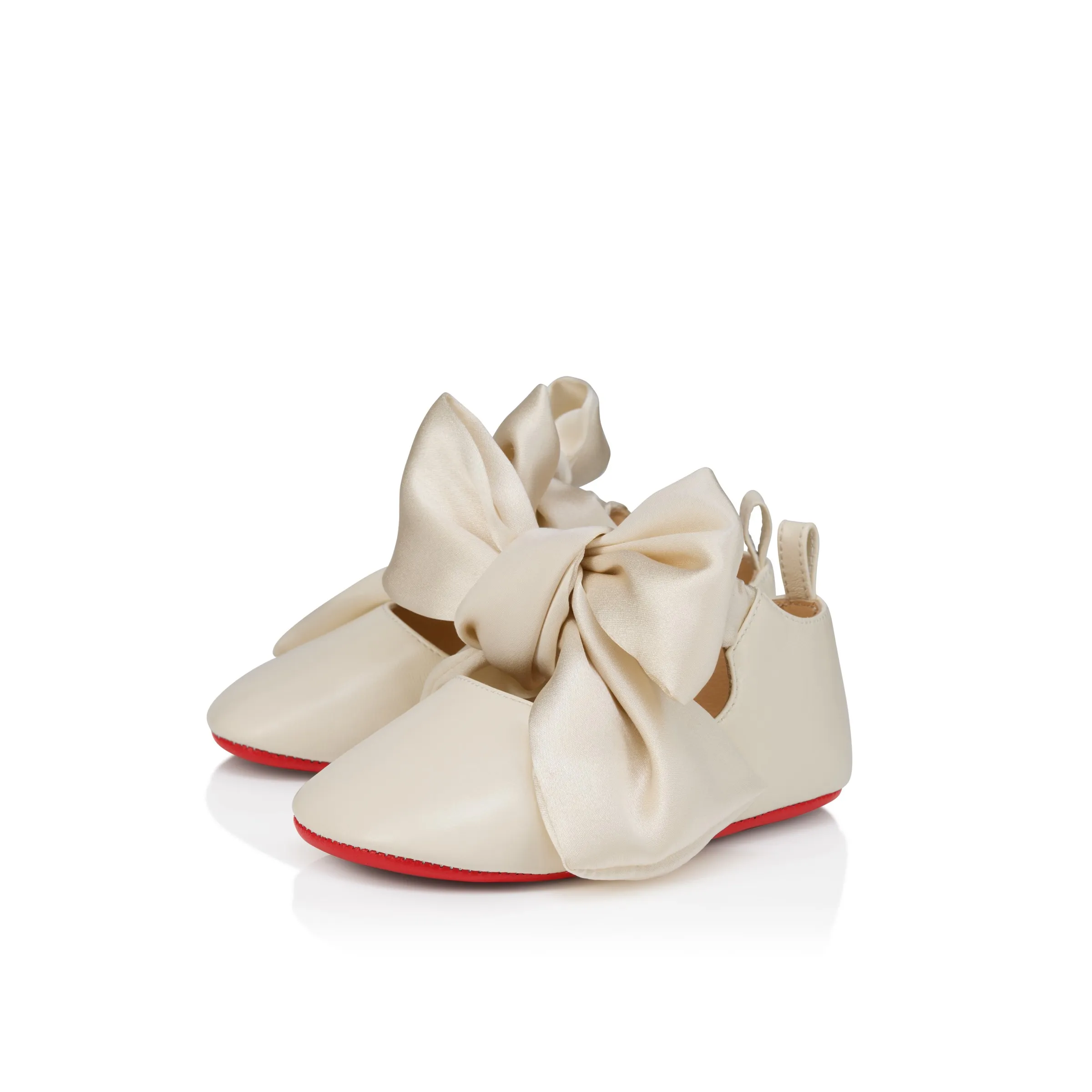 Christian Louboutin Lou Babe Nodo – Ballerinas – Lamb nappa leather – Suzuran – Baby - Baby & toddler shoes - front view