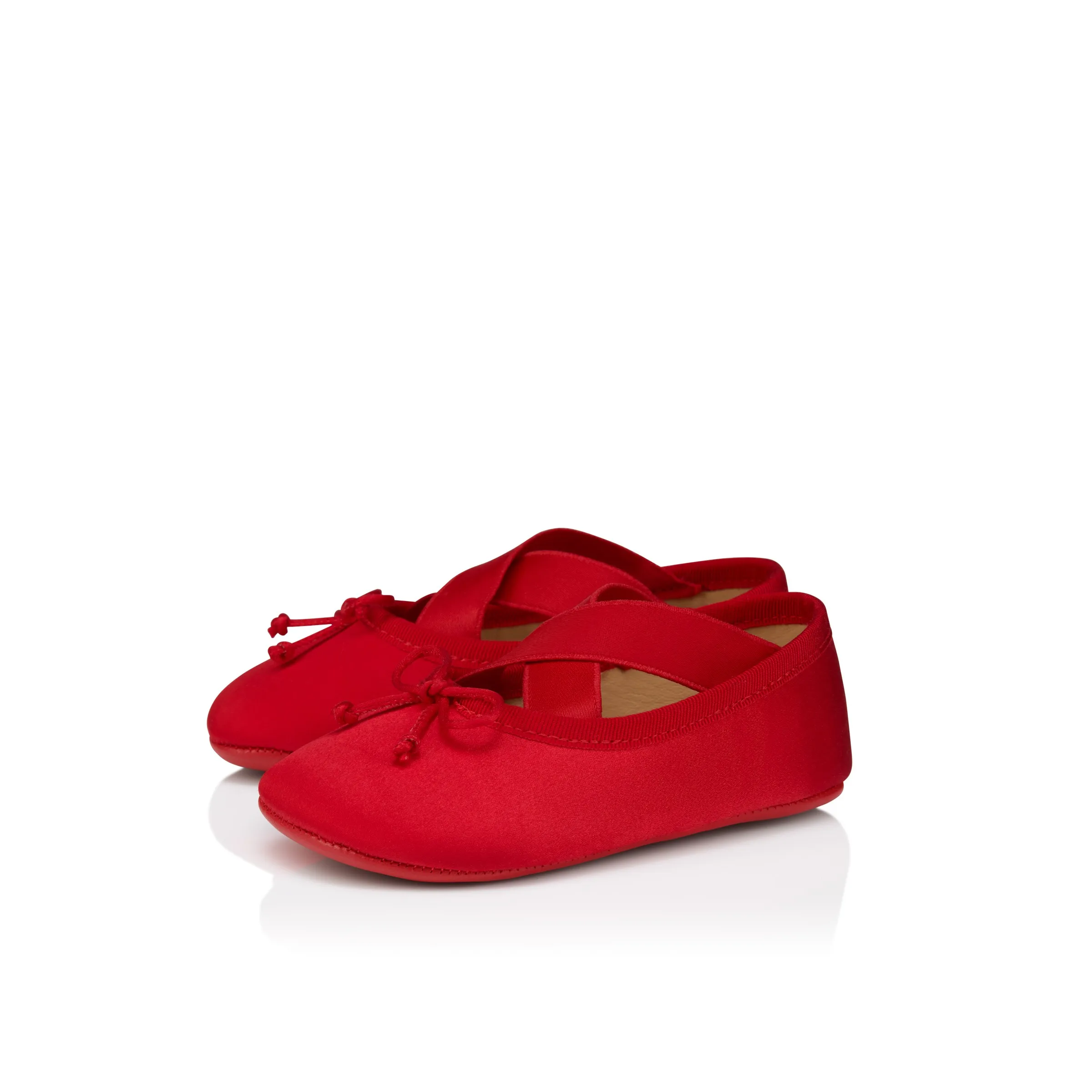 Christian Louboutin Mini Cassiasticina – Ballerinas – Crepe satin – Loubi – Baby - Baby & toddler shoes - front view