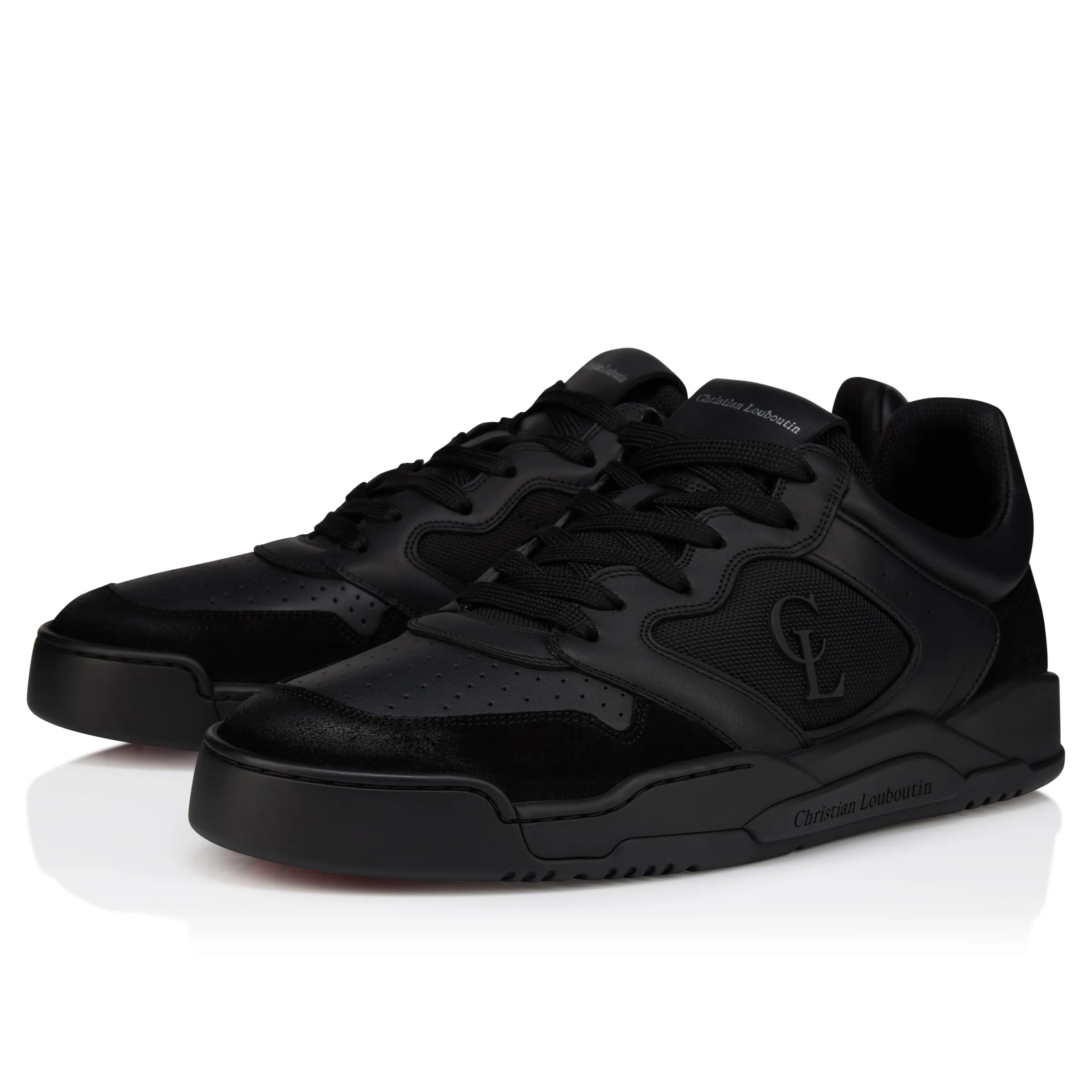 Christian Louboutin Bsktball 1 Retro – Sneakers – Reversed calf leather – Black – Men - Gifts - front view