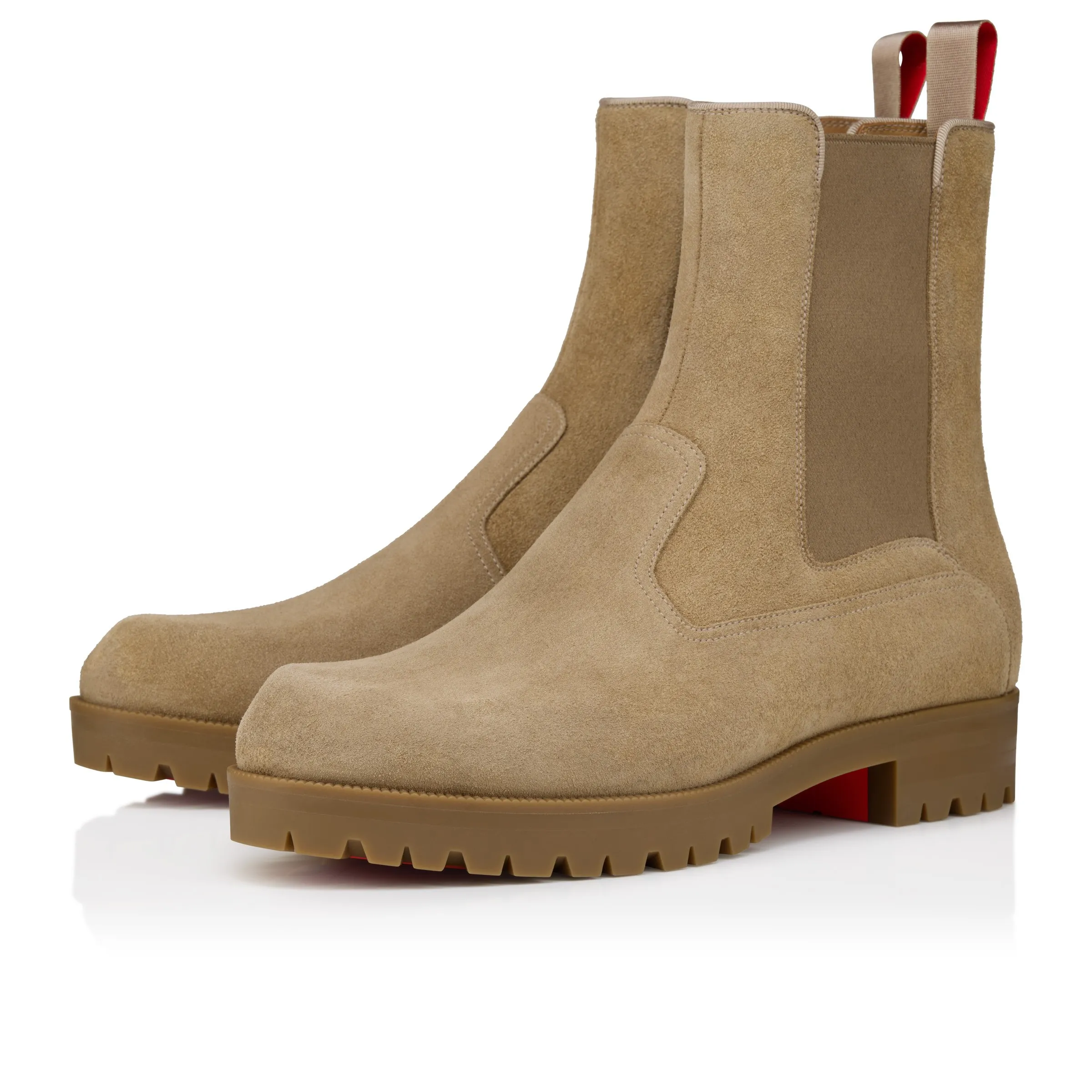 Christian Louboutin Cavernos – Boots – Reversed calf leather – Saharienne – Men - Gifts - front view