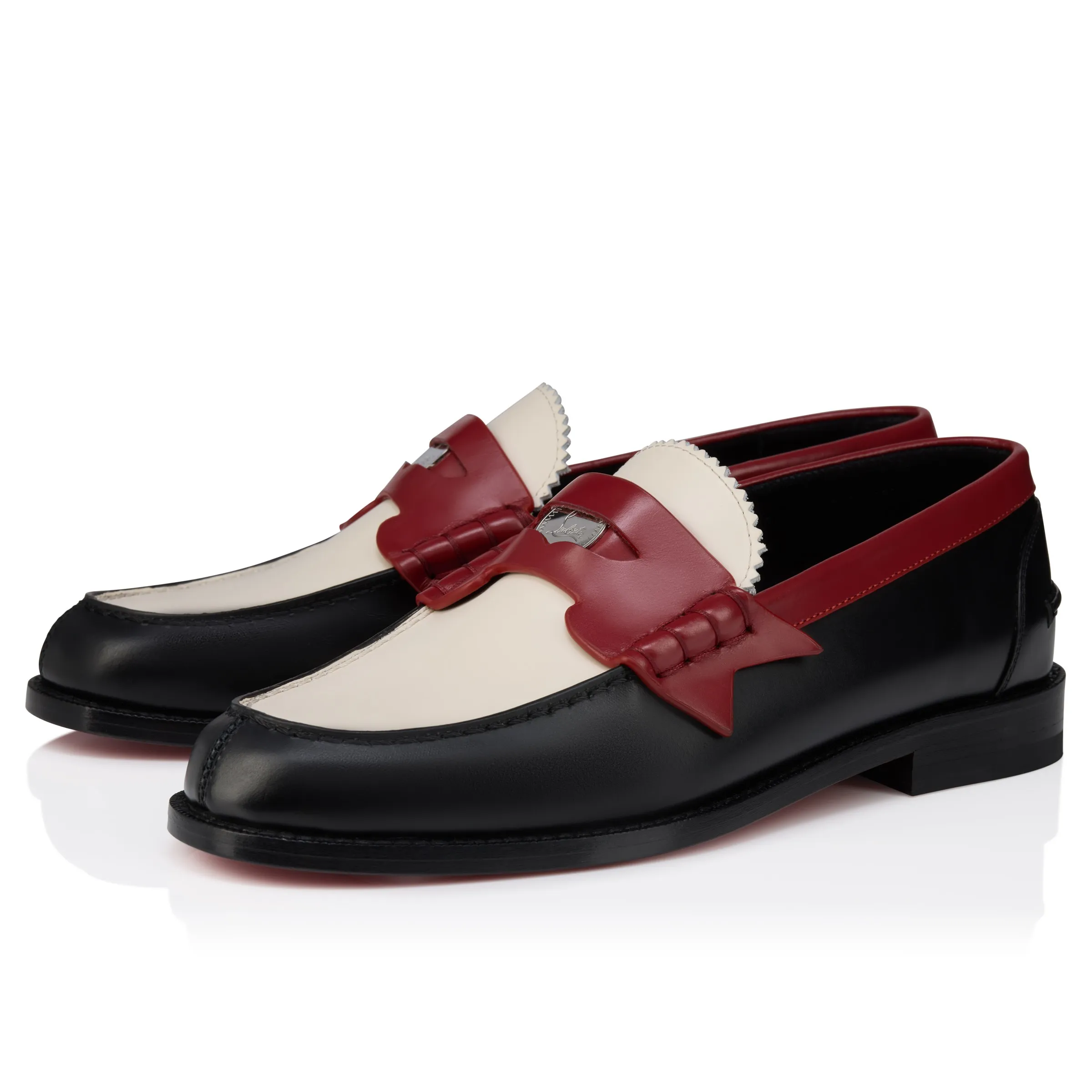 Christian Louboutin The Plato Loafer – Loafers – Shiny calf leather – Black – Women - Shoes - front view
