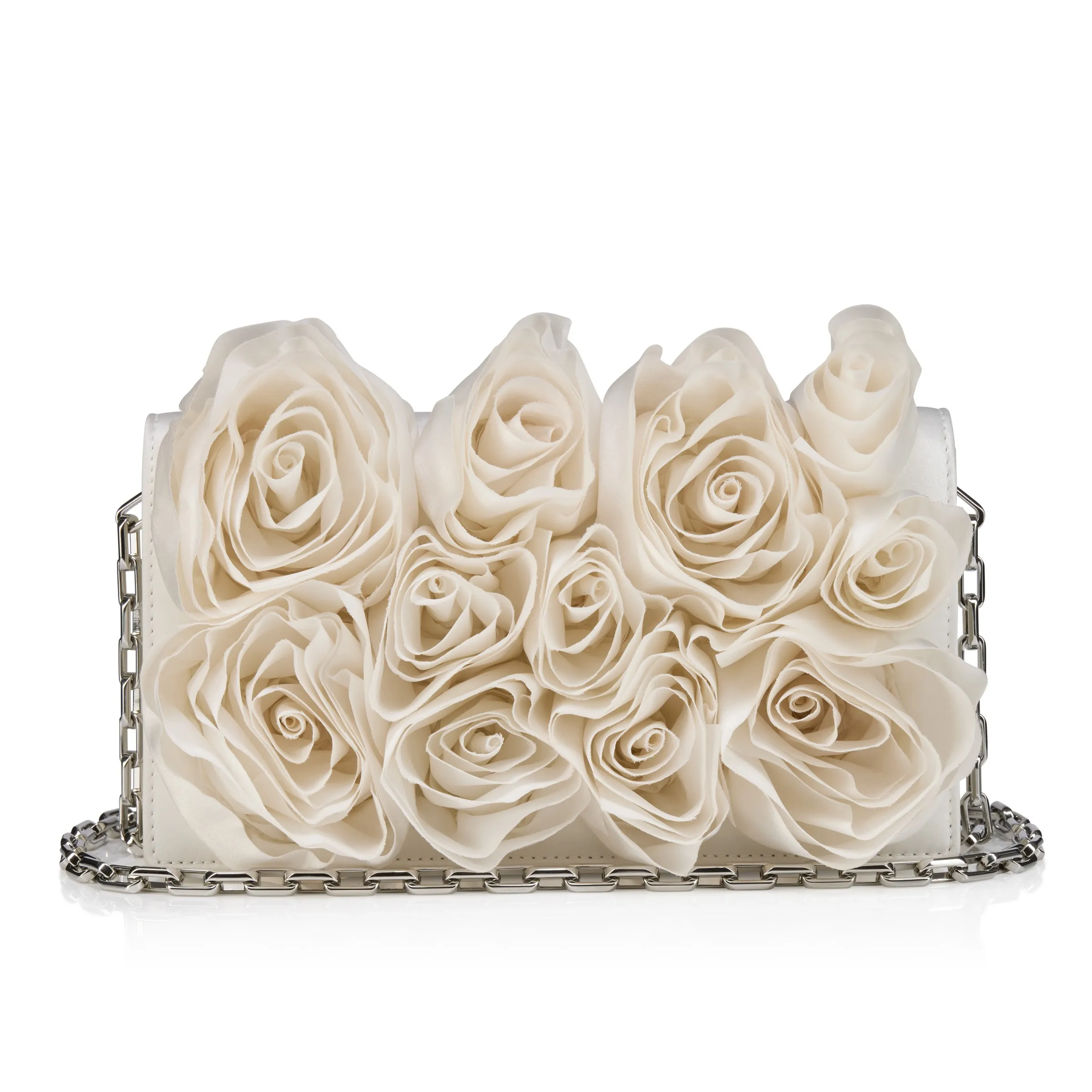 Christian Louboutin Bettina – Clutch – Crepe satin – Bianco - Bettina - front view