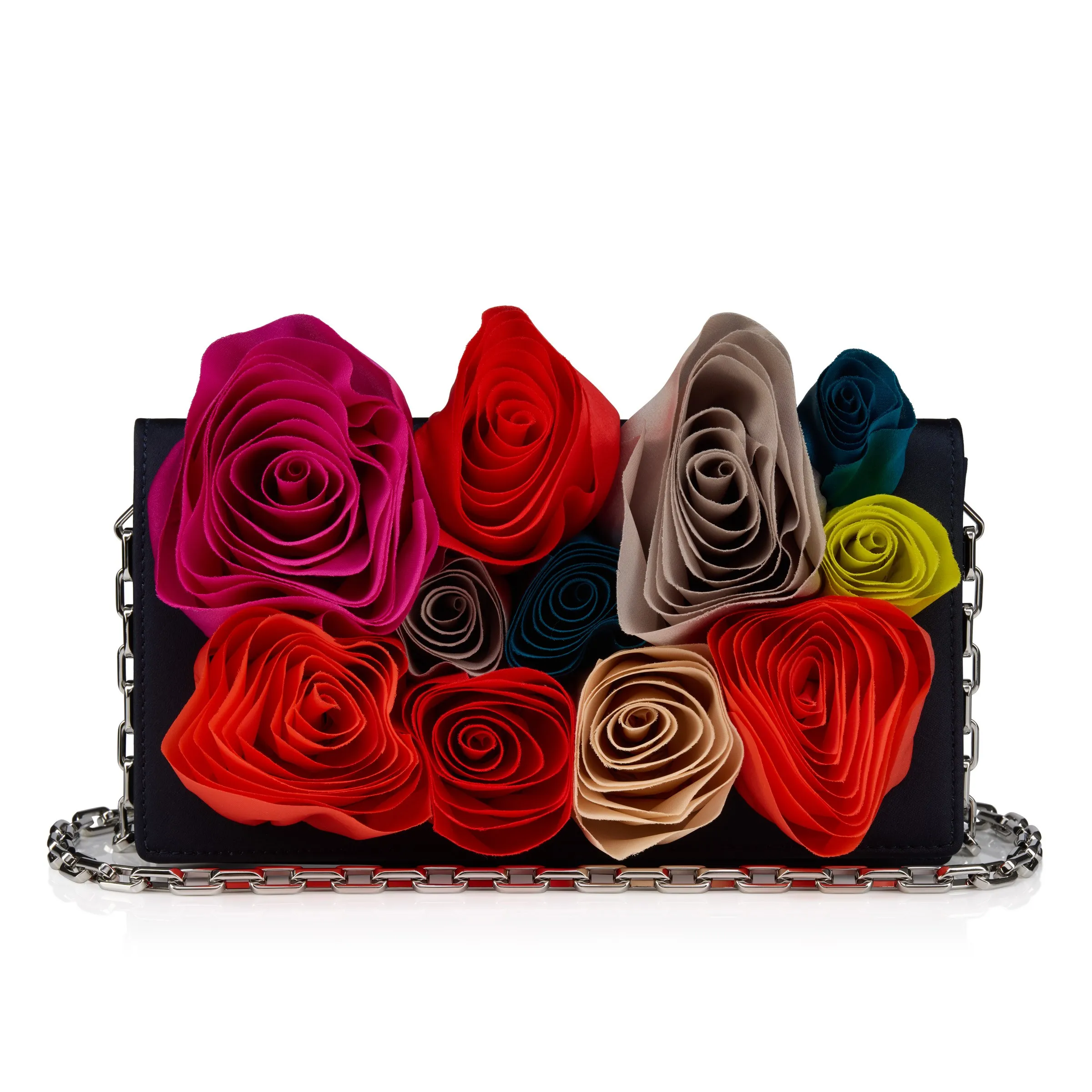 Christian Louboutin Bettina – Clutch – Crepe satin – Last Night - Bettina - front view