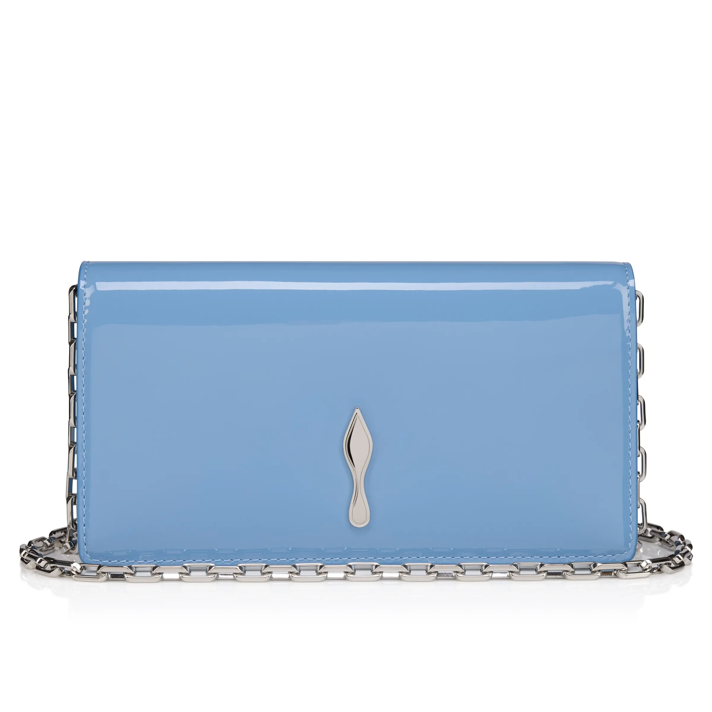 Christian Louboutin Bettina – Clutch – Patent calf leather – Ceruleo - Bettina - front view