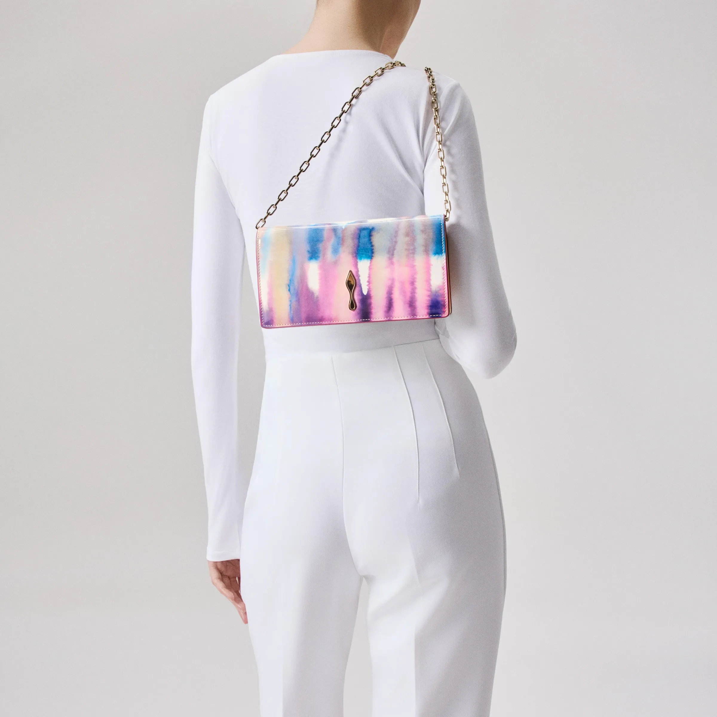 Christian Louboutin Bettina – Clutch – Tie-dye patent calf leather – Multicolor - Bettina - front view