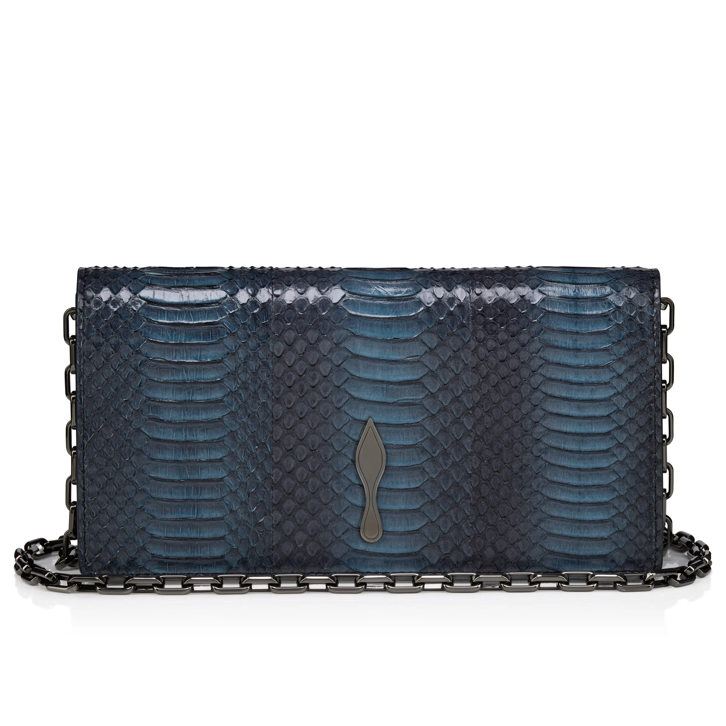 Christian Louboutin Bettina – Clutch – Watersnake leather – Black - Bettina - front view