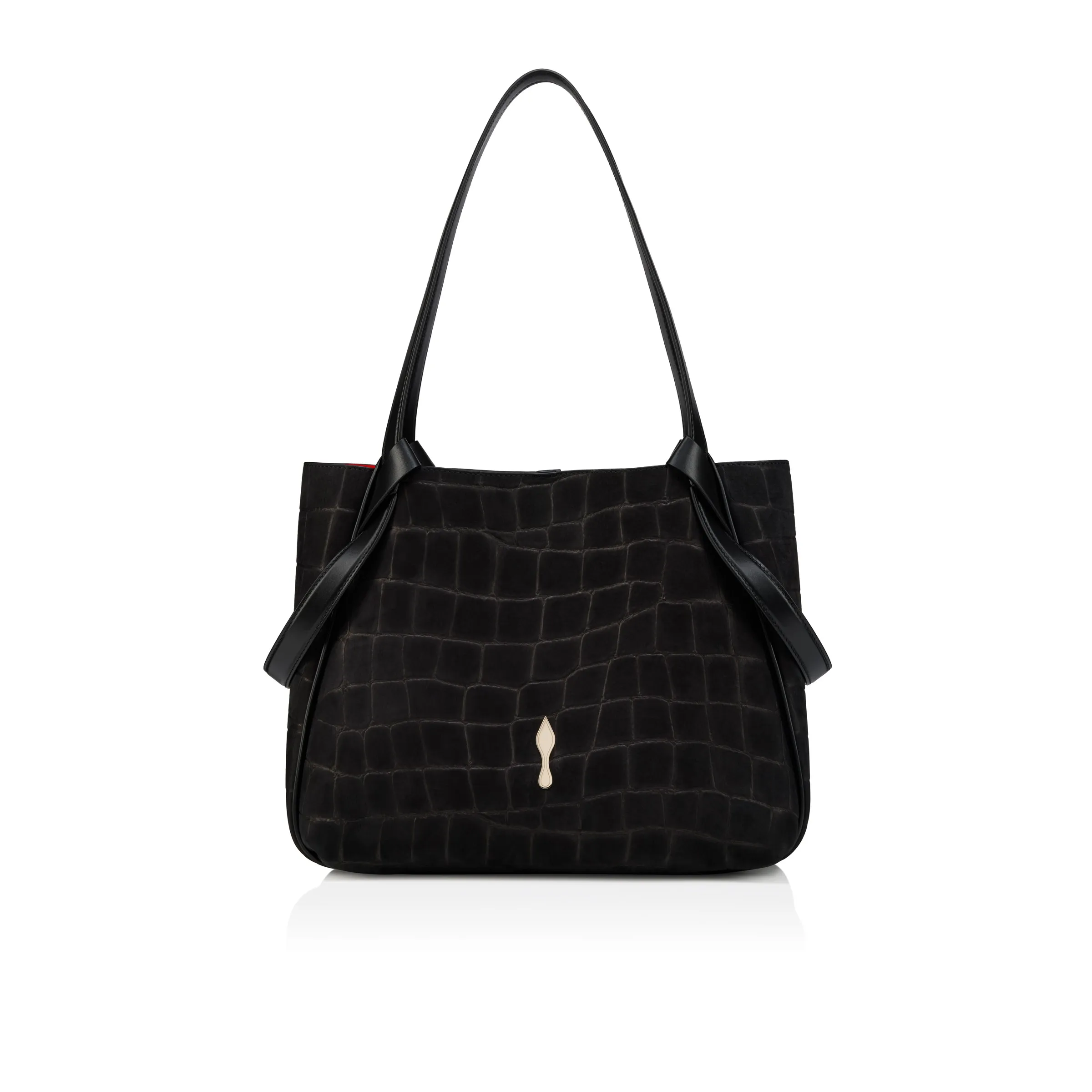 Christian Louboutin Bettina small – Tote bag – Reversed calf leather – Black - Bettina small - front view