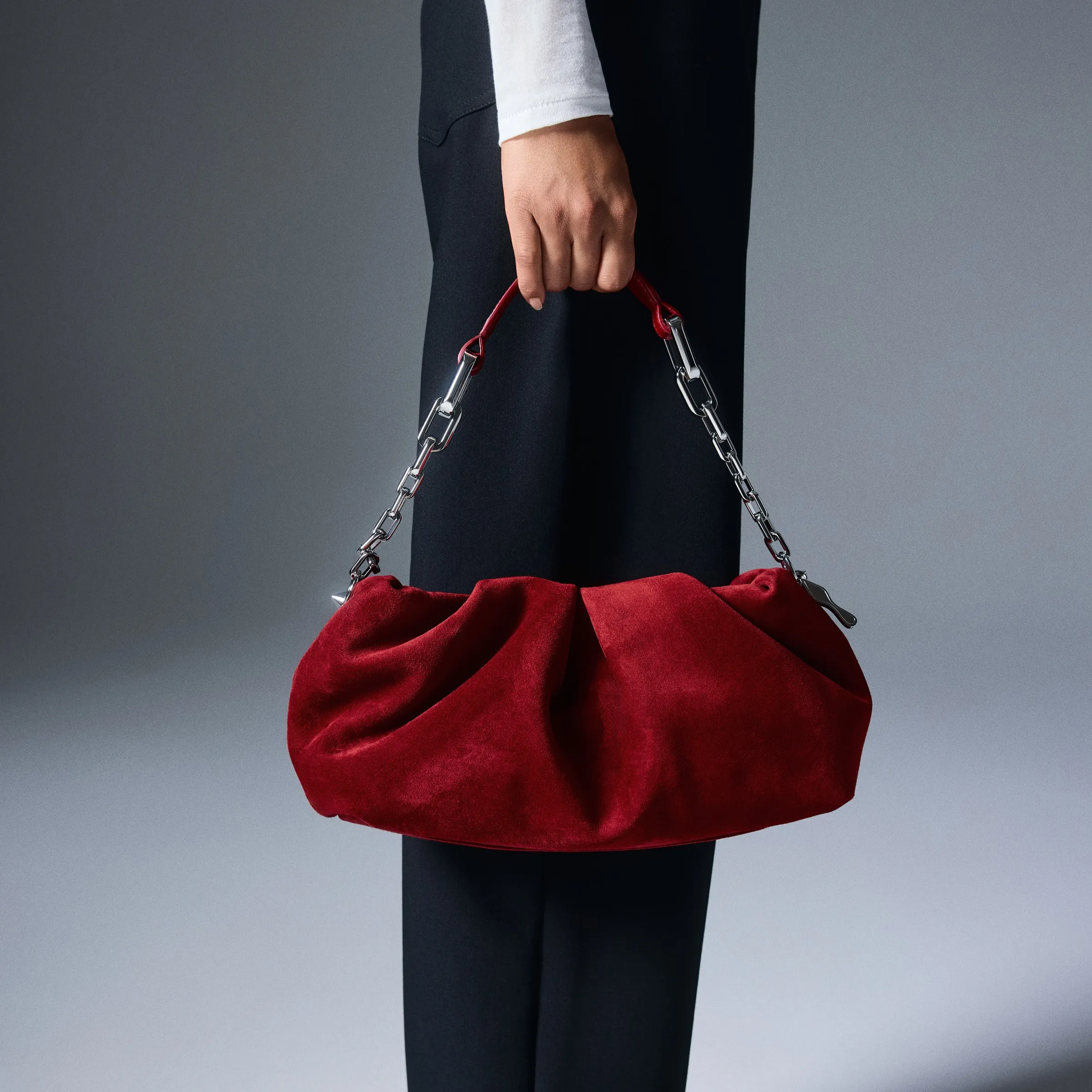 Christian Louboutin Eva – Shoulder bag – Veau velours – Empire - Eva - front view