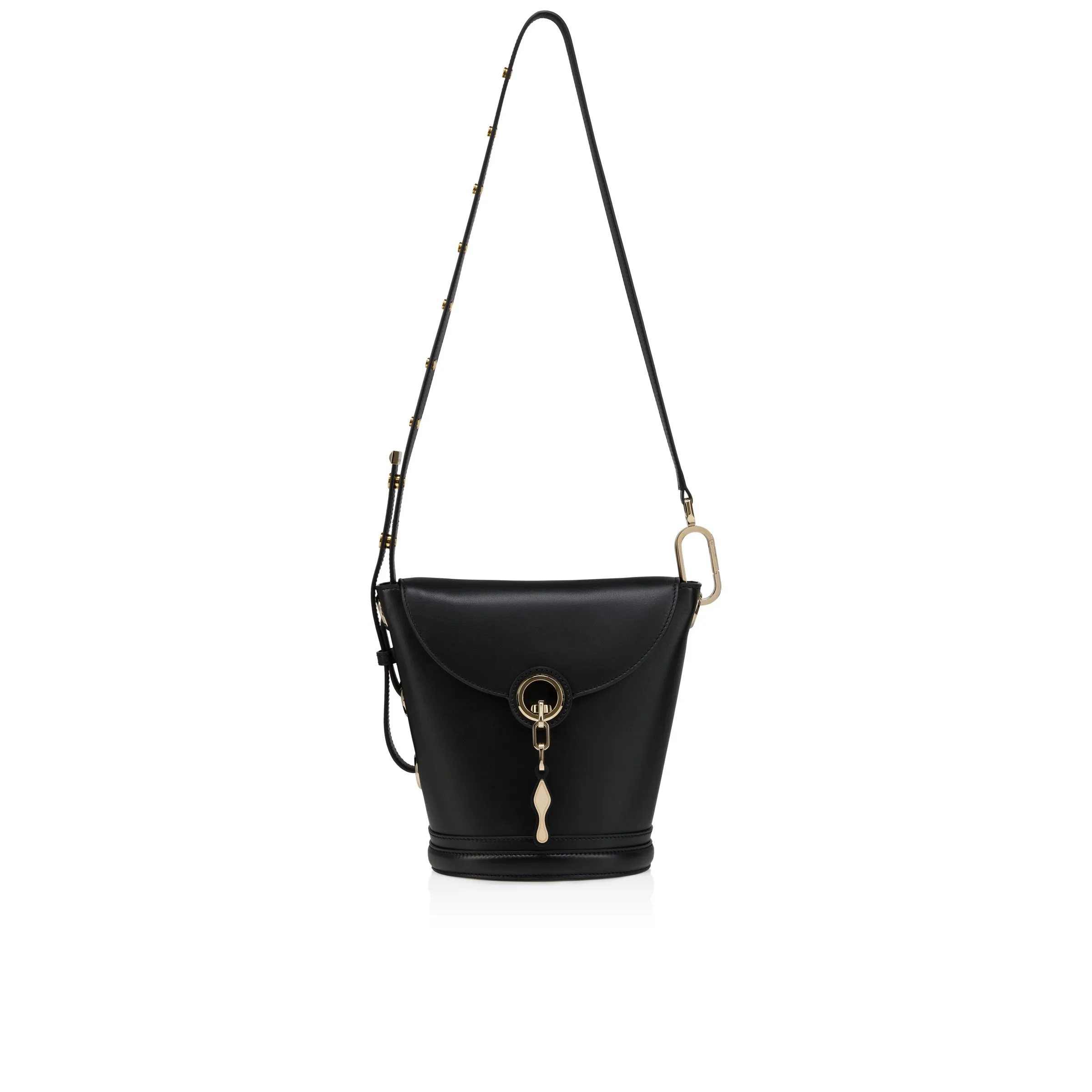 Christian Louboutin Flo small – Shoulder bag – Shiny calf leather – Black - Flo small - front view