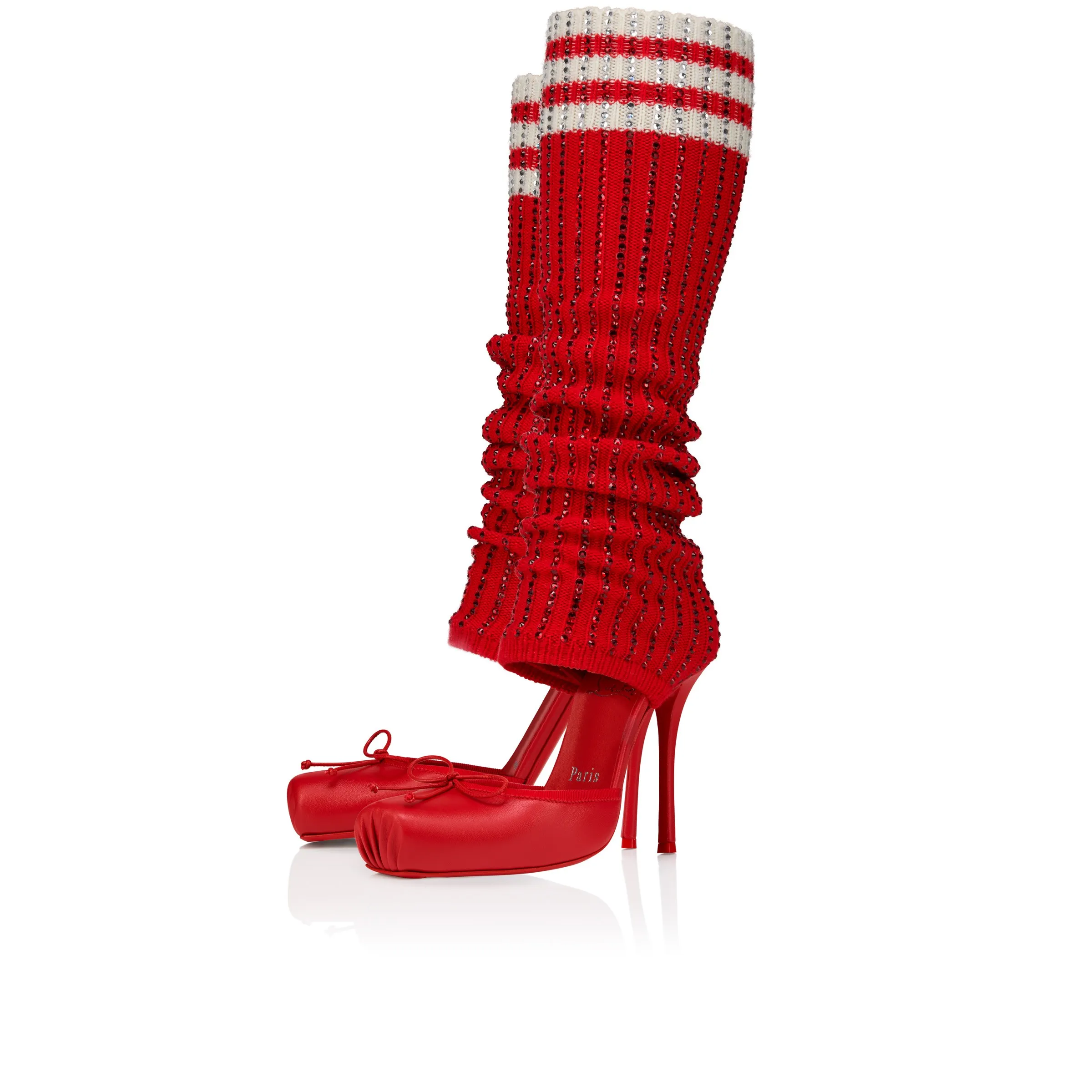 Christian Louboutin Cassia Annmac – 100 mm Pumps – Lamb nappa leather and mesh – Loubi – Women - Cassia - front view