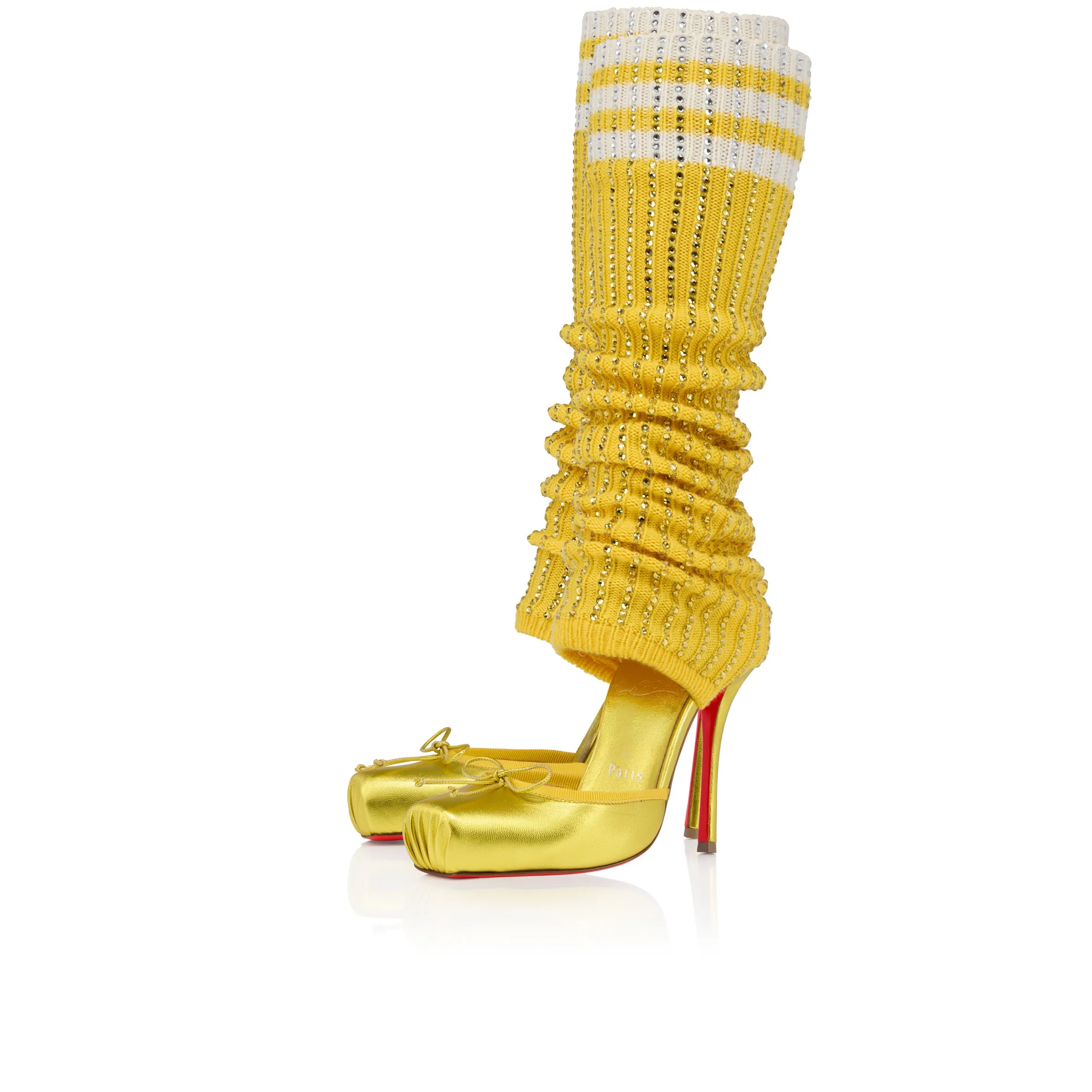 Christian Louboutin Cassia Annmac – 100 mm Pumps – Lamb nappa leather – Citronnade – Women - Cassia - front view