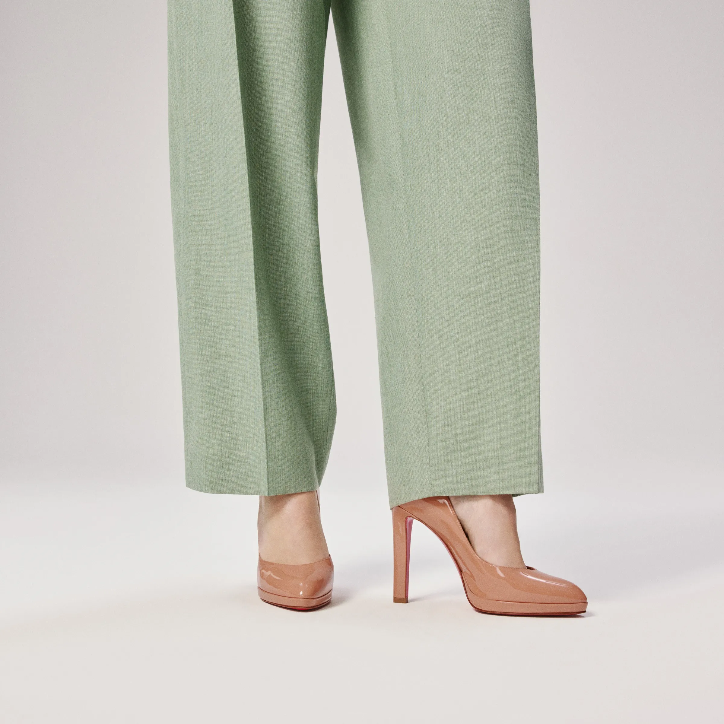 Christian Louboutin Fannylove Alta – 120 mm Pumps – Patent calf leather – Blush – Women - Fannylove Alta - front view
