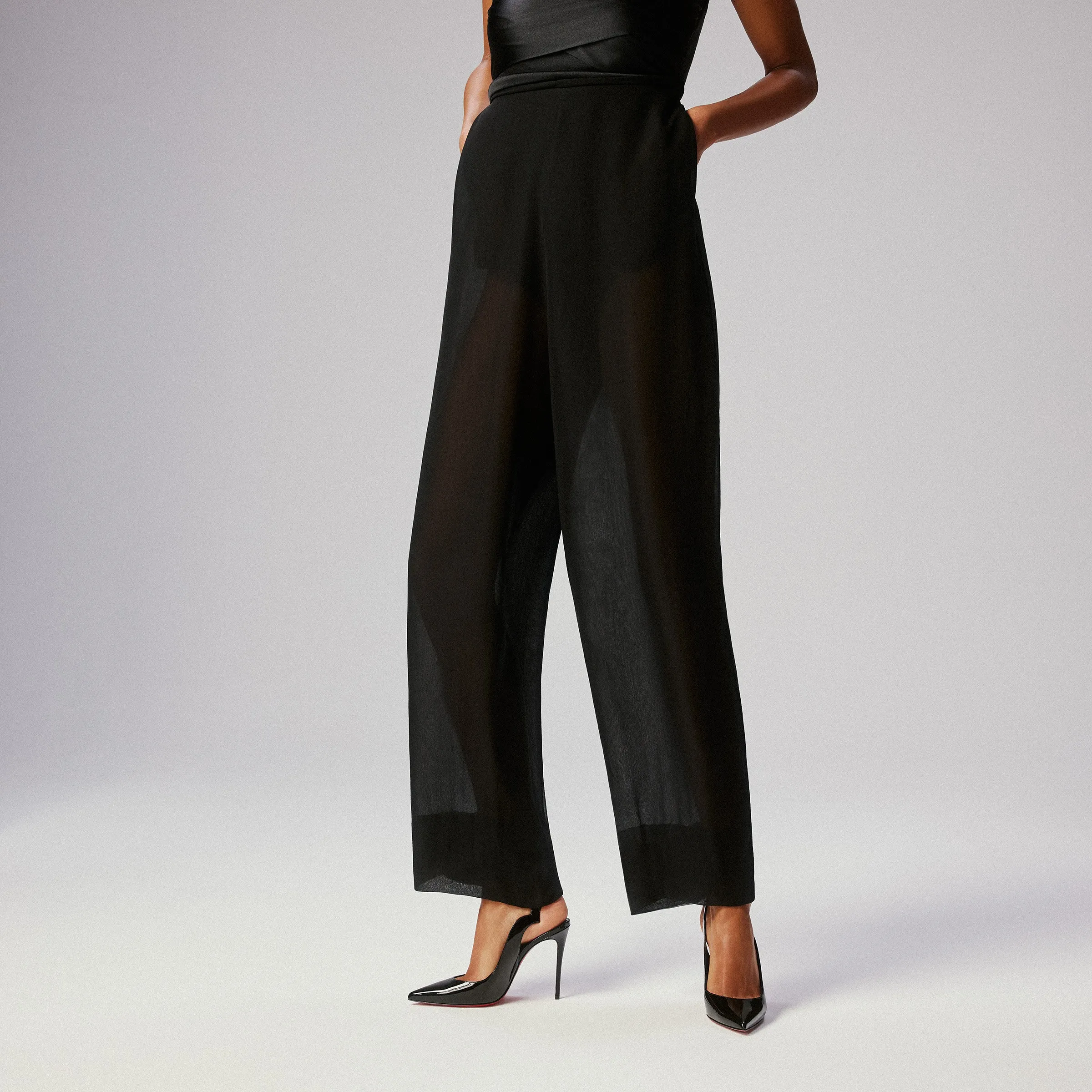 Christian Louboutin Hot Chick Sling – 100 mm Slingback pumps – Patent calf – Black – Women - Hot Chick Sling - front view