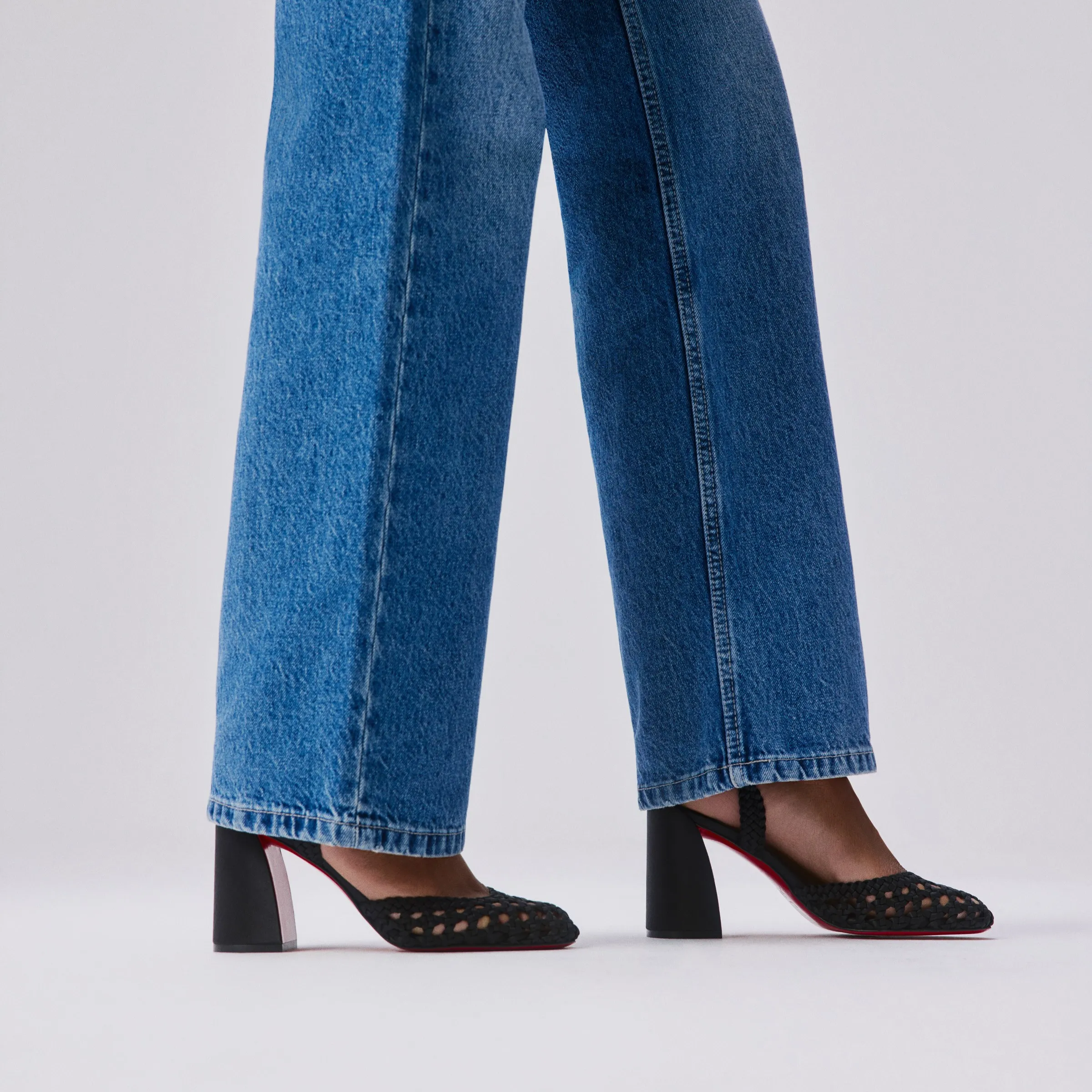 Christian Louboutin Jane Pump Nandina – 85 mm Pumps – Crepe satin – Black – Women - Jane Pump Nandina - front view