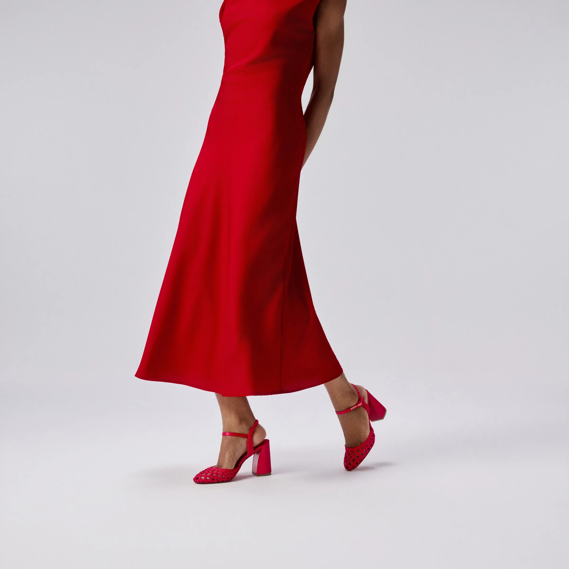 Christian Louboutin Jane Pump Nandina – 85 mm Pumps – Crepe satin – Grapefruit – Women - Jane Pump Nandina - front view