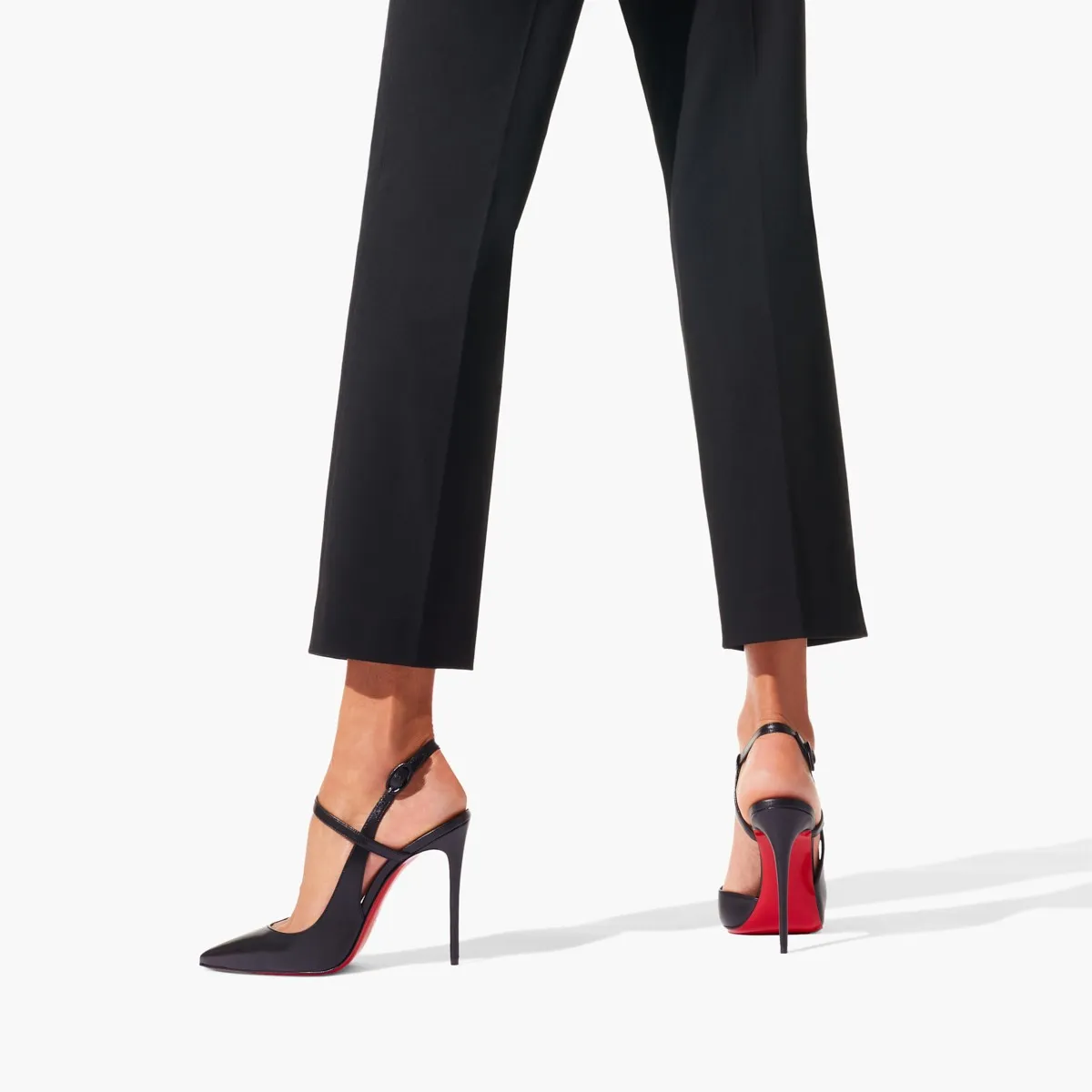Christian Louboutin Jenlove – 100 mm Strappy pumps – Kid leather – Black – Women - Jenlove - front view