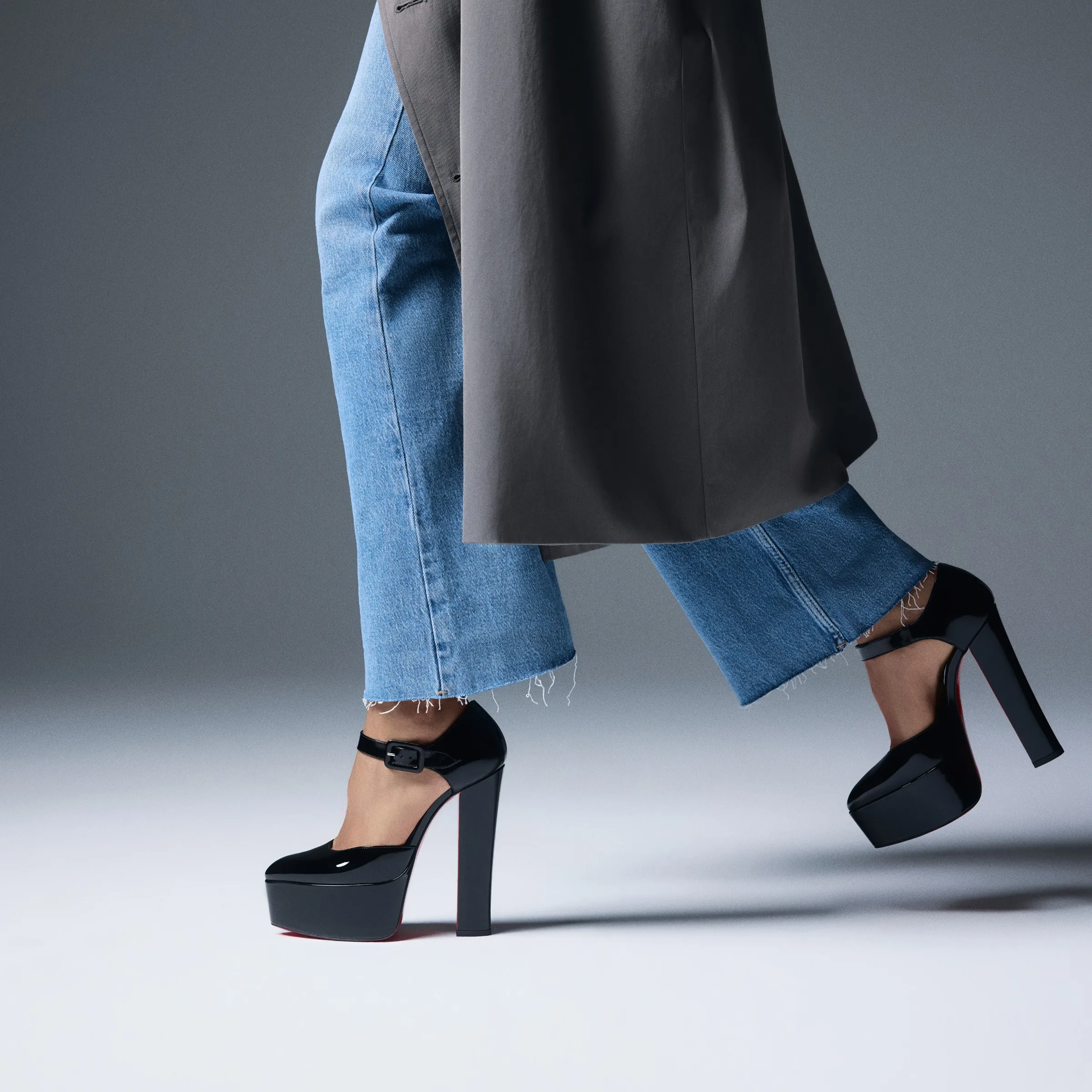 Christian Louboutin Jenna Buckle – 150 mm Pumps – Patent calf leather – Black – Women - Jenna Buckle - front view
