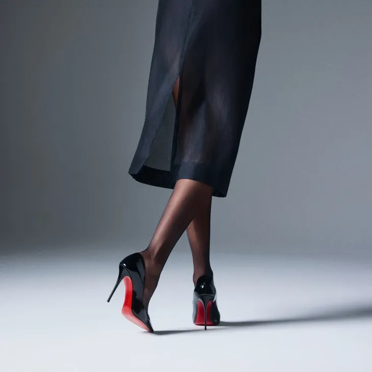 Christian Louboutin La Pigalle – 100 mm Pumps – Patent calf leather – Black – Women - La Pigalle - front view