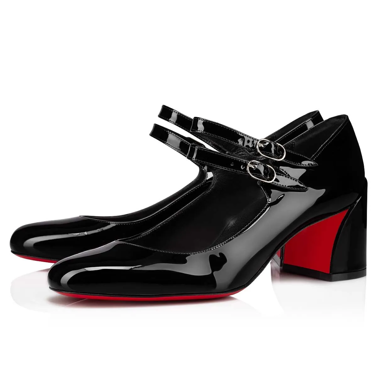 Christian Louboutin Miss Jane – 55 mm Mary Janes – Patent calf leather – Black – Women - Miss Jane - front view