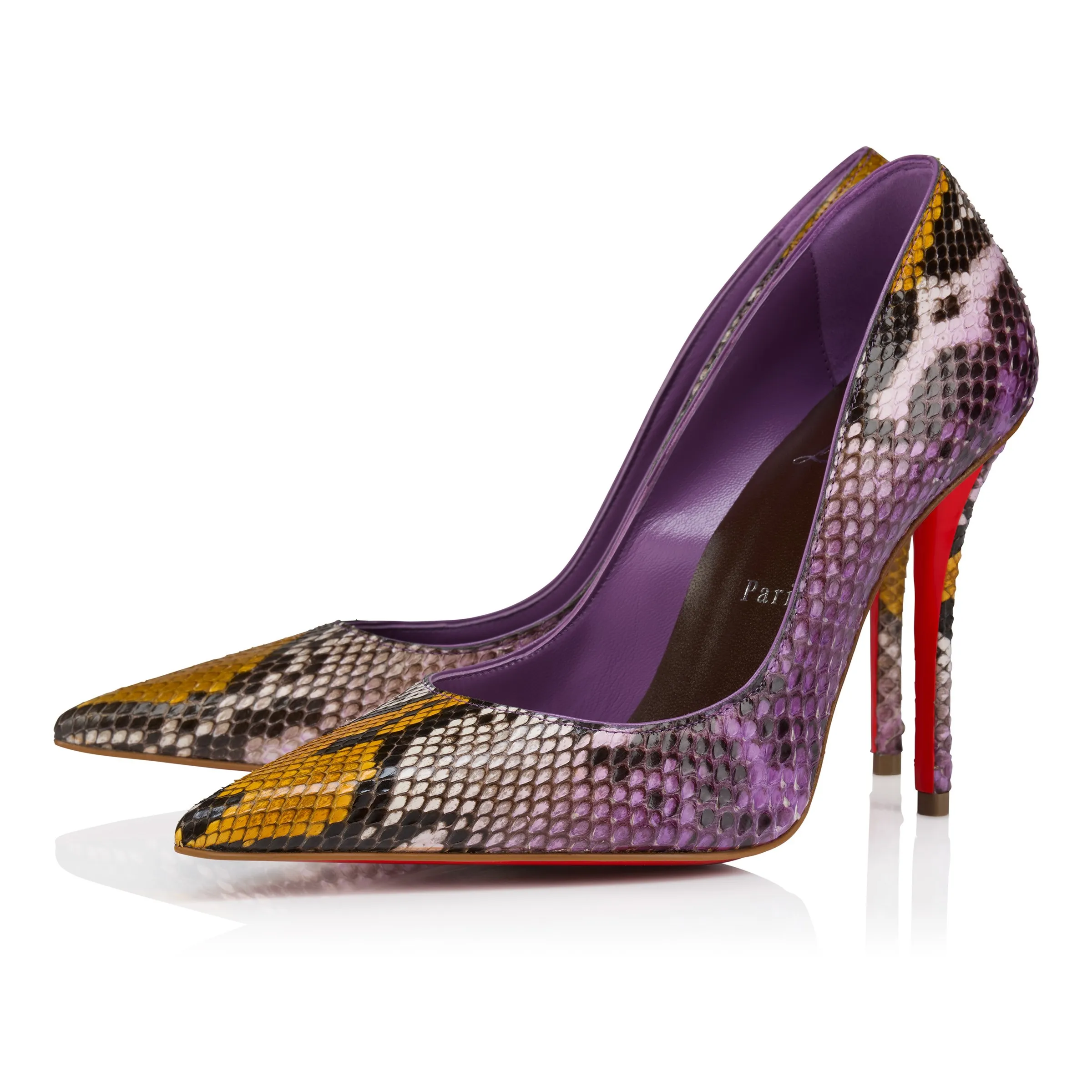 Christian Louboutin Miss Z – 100 mm Pumps – Gradient python leather – Rhapsody Yellow – Women - Miss Z - front view