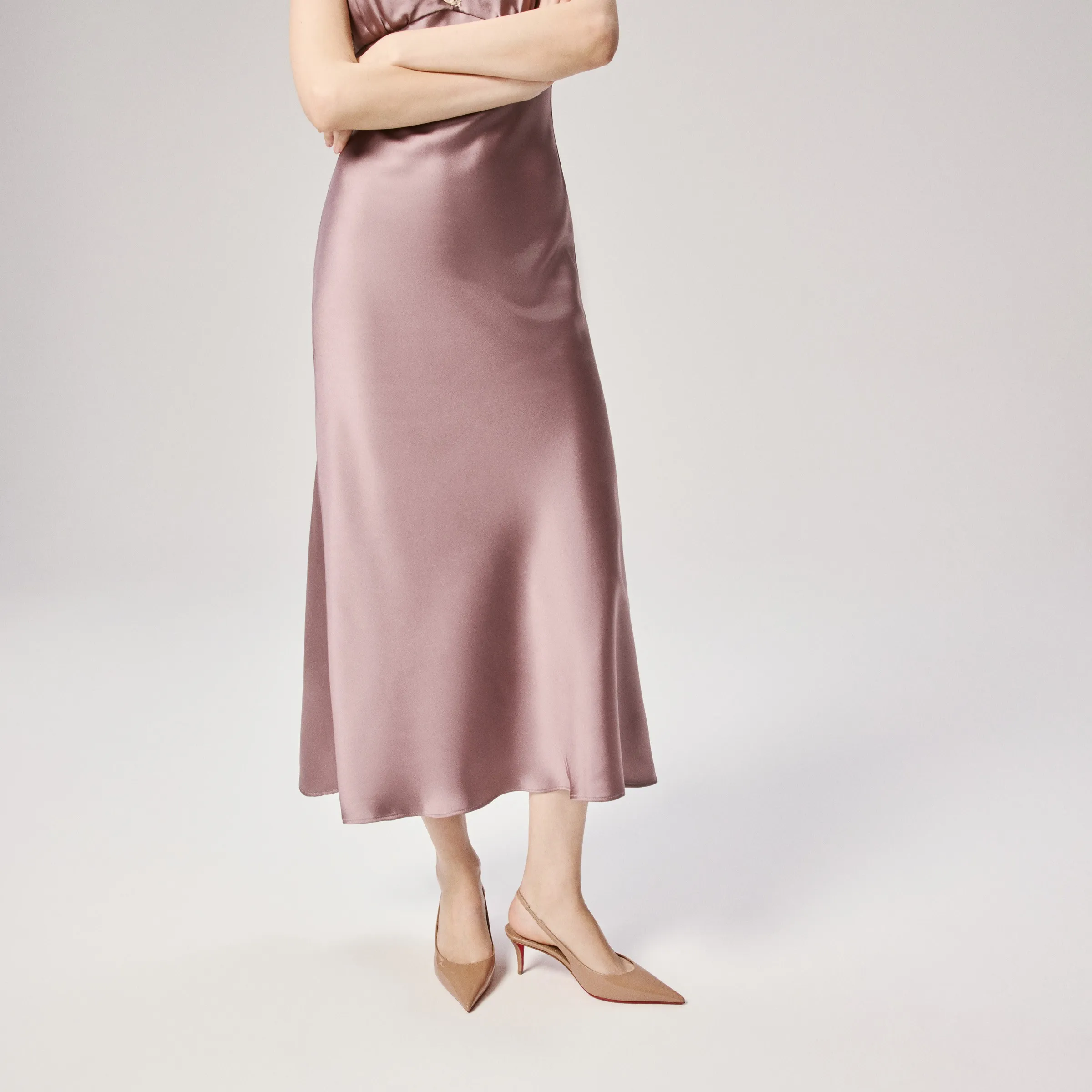 Miss Z Sling Back – 60 mm Slingback pumps – Patent calf leather – Blush – Women – front view - Media - front view