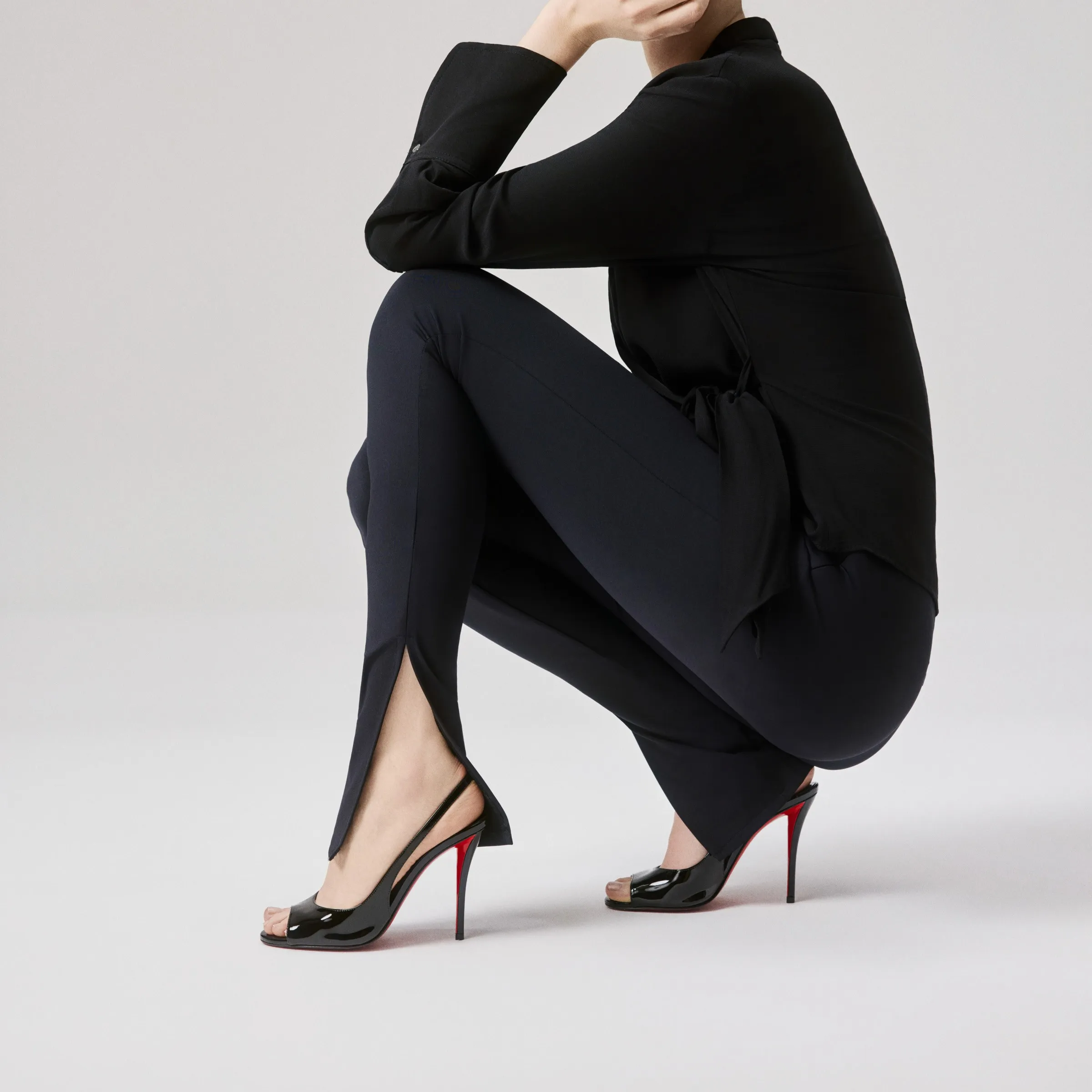 Christian Louboutin Sofia Z – 100 mm Slingback pumps – Patent calf leather – Black – Women - Shoes - front view