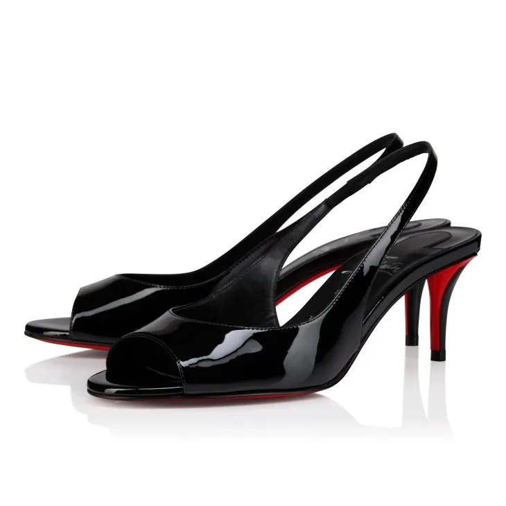 Christian Louboutin Sofia Z – 60 mm Slingback pumps – Patent calf leather – Black – Women - Shoes - front view