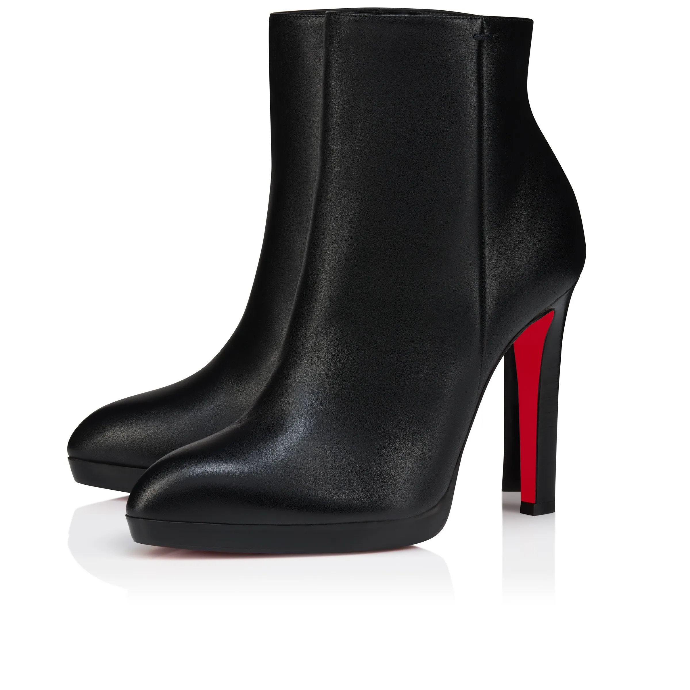 Christian Louboutin Fannylove Booty – 120 mm Low boots – Calf leather – Black – Women - Fannylove Booty - front view