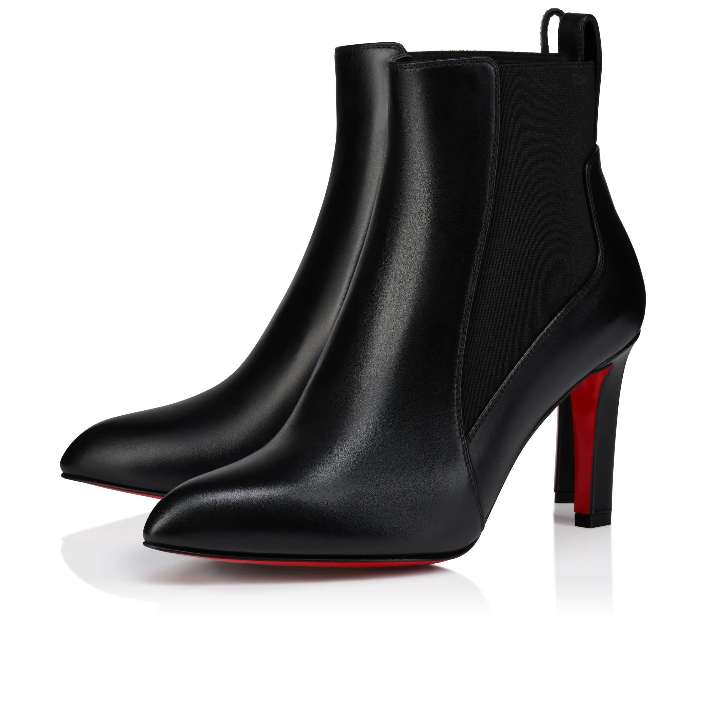 Christian Louboutin Fannylove Chelsea Booty – 85 mm Low boots – Calf leather – Black – Women - Fannylove Chelsea Booty - front view
