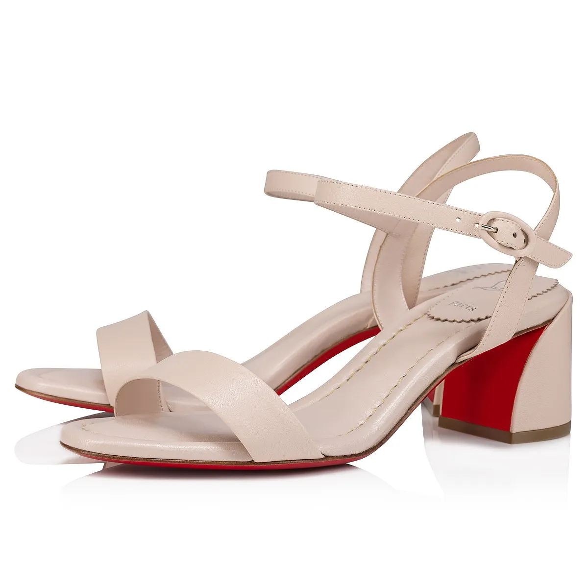 Christian Louboutin Miss Jane Sandal – 55 mm Sandals – Nappa leather – Leche – Women - Miss Jane Sandal - front view