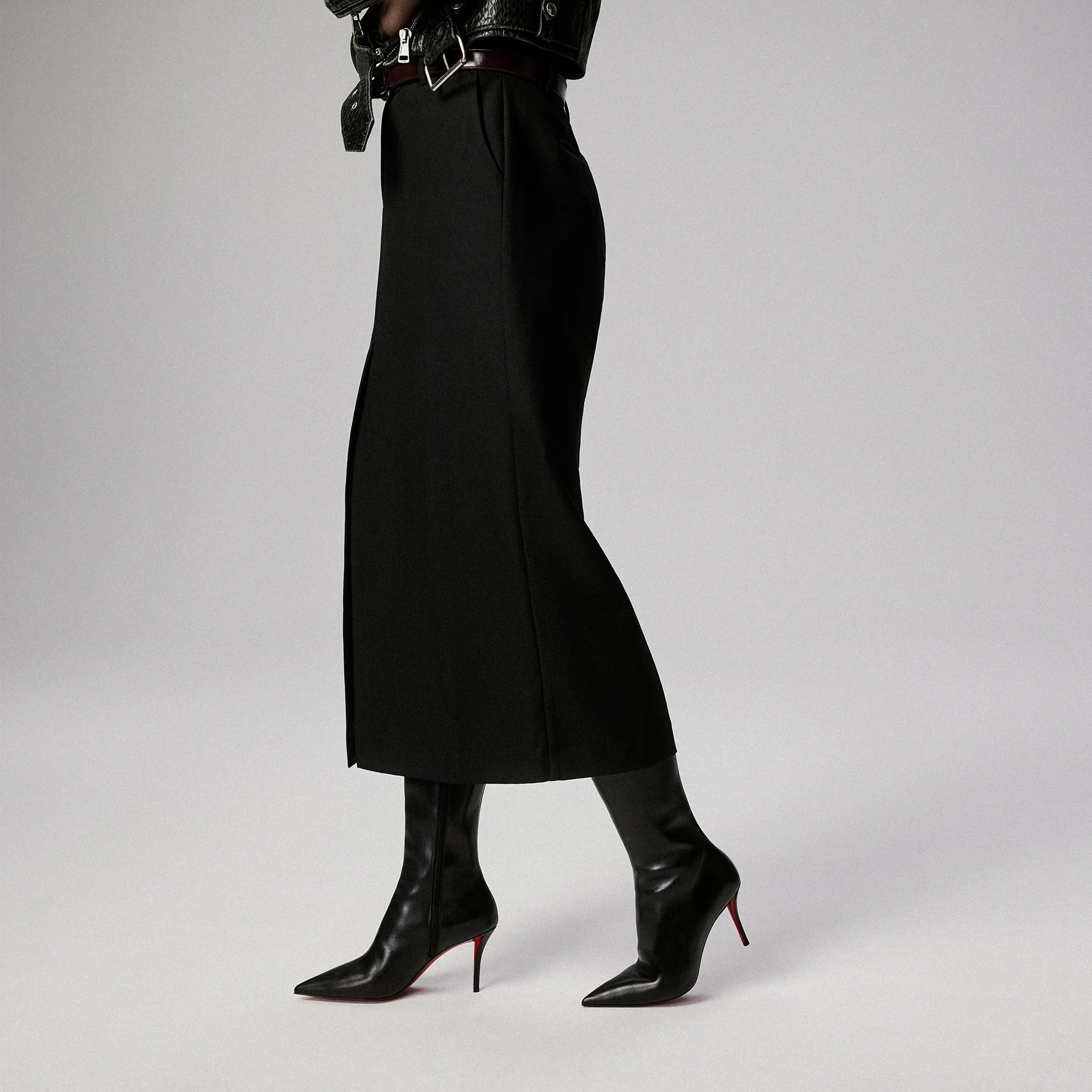 Christian Louboutin Miss Z Botta – 80 mm Boots – Calf leather – Black – Women - Miss Z Botta - front view