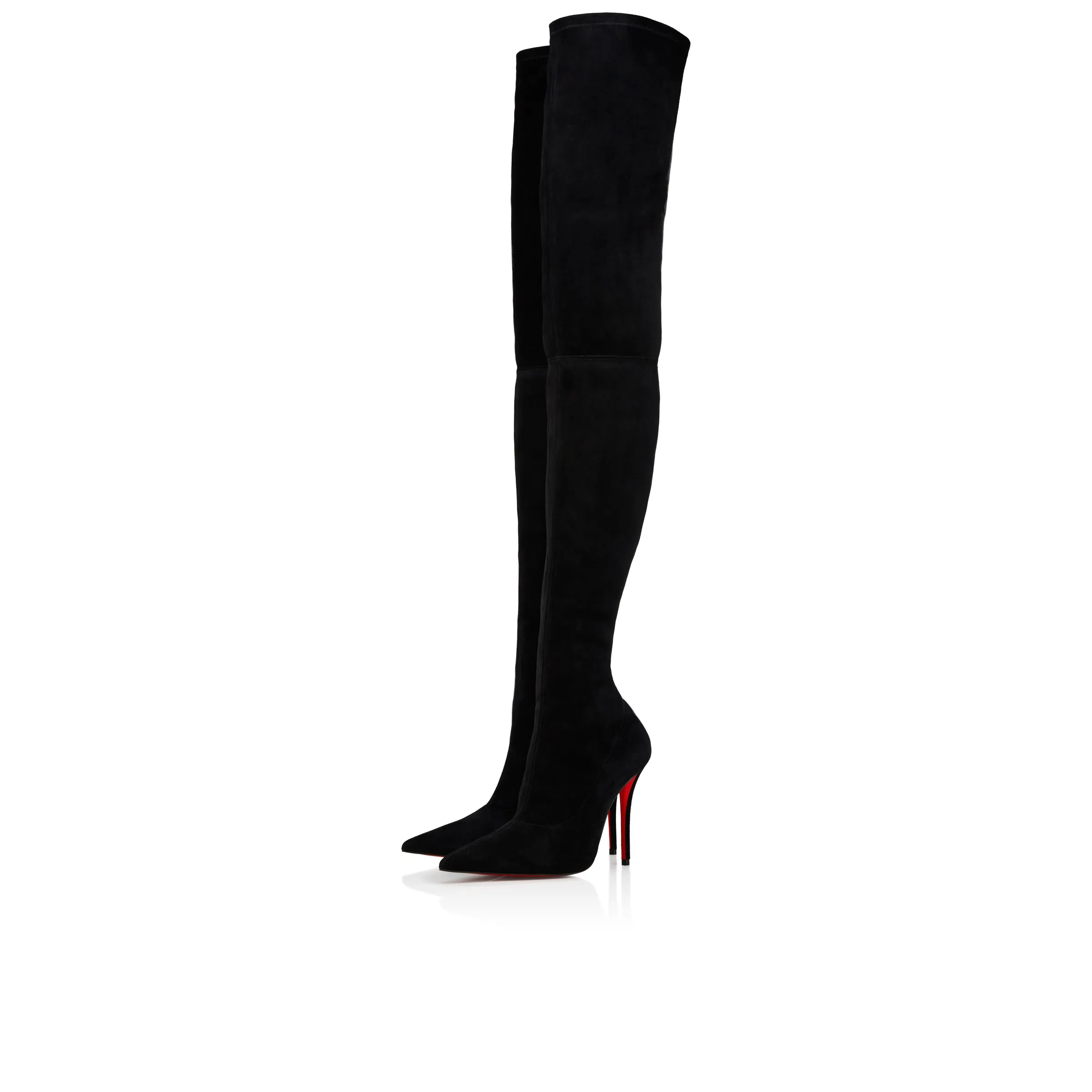 Christian Louboutin Miss Z Botta Alta – 100 mm Boots – Veau velours leather – Black – Women - Miss Z Botta Alta - front view