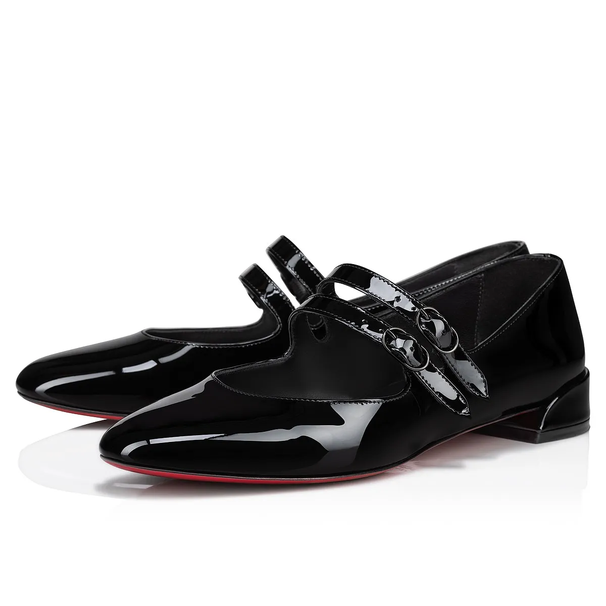 Christian Louboutin Sweet Jane – Ballerinas – Patent calf leather – Black – Women - Shoes - front view