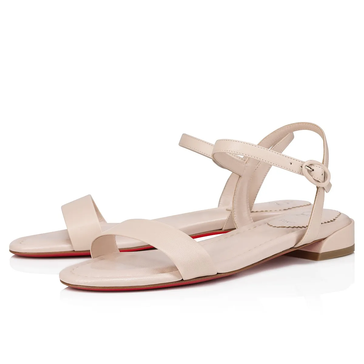 Christian Louboutin Sweet Jane Sandal – Sandals – Nappa leather – Leche – Women - Shoes - front view