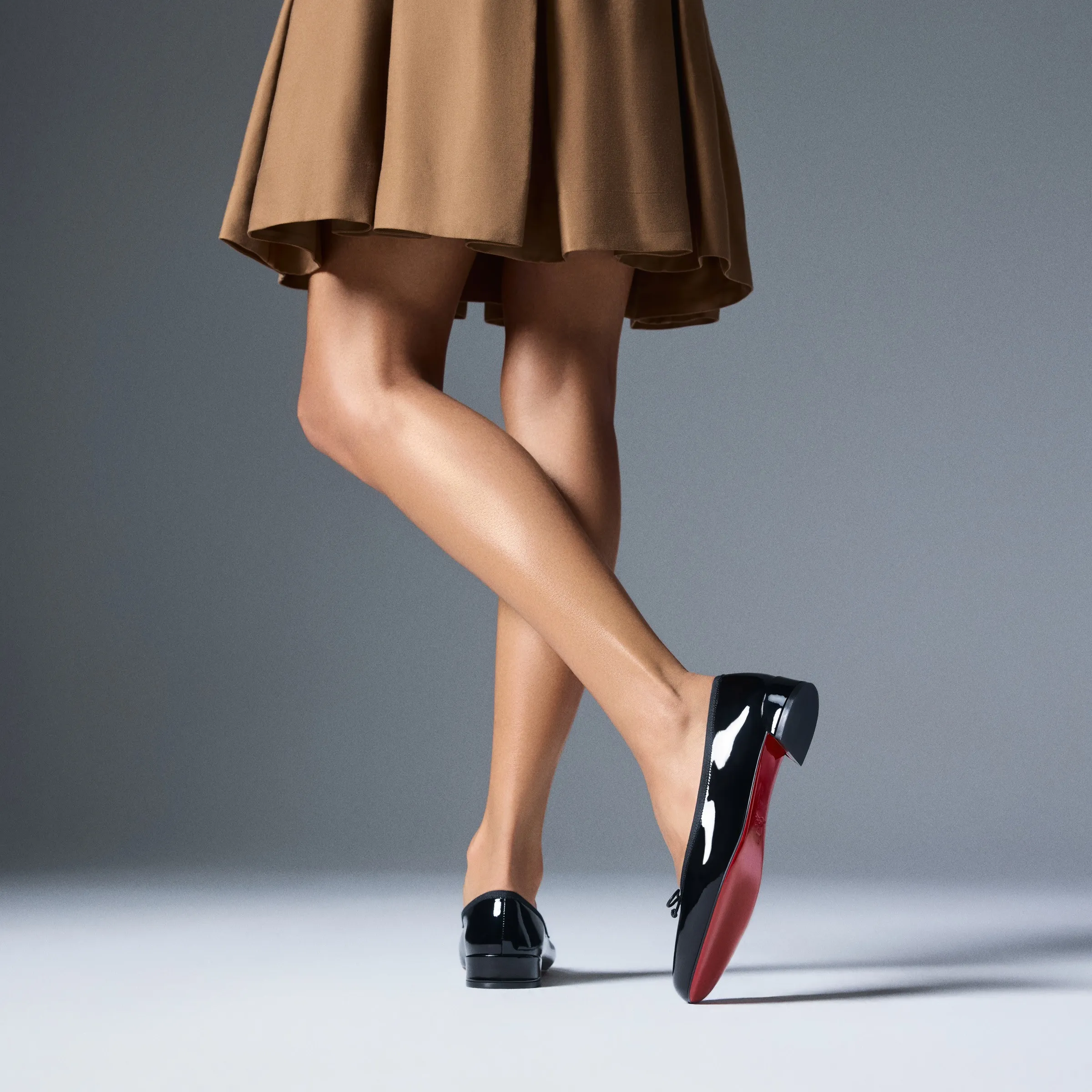 Christian Louboutin Sweetie Jane – Ballerinas – Patent calf leather – Black – Women - Shoes - front view